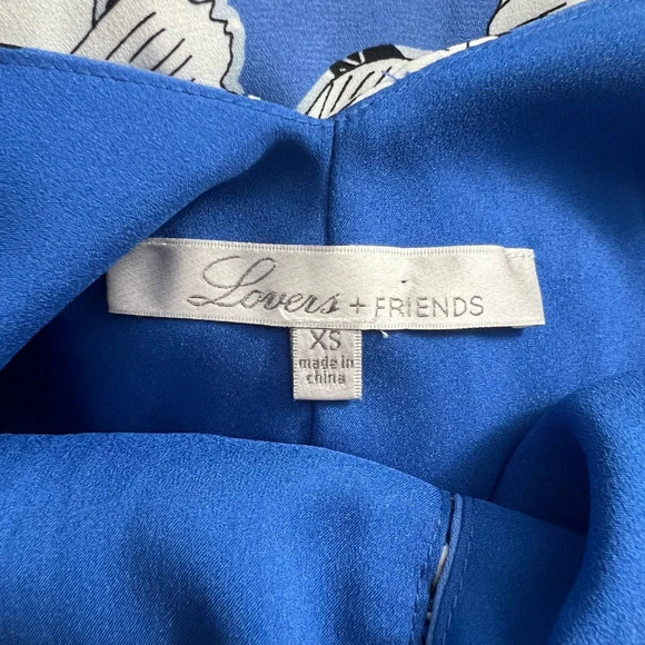 Lovers + Friends Sapphire Romper Riviera Floral Print‎ Blue Size XS - Picture 11 of 12